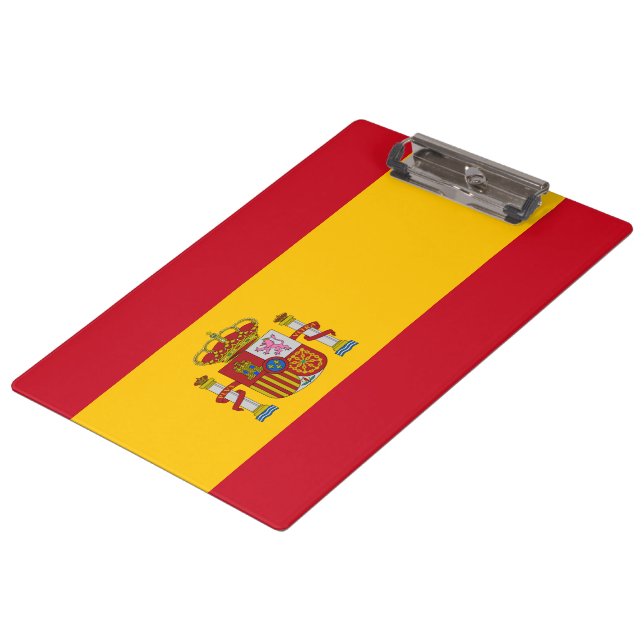 Spanische Flagge (Spanien) Klemmbrett (Schrägansicht)