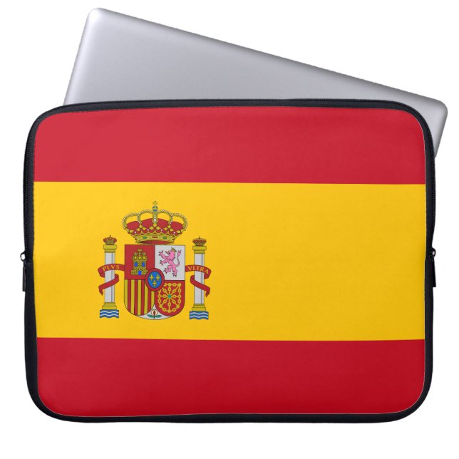 Spanische Flagge (Spanien) Laptopschutzhülle (Vorderseite)