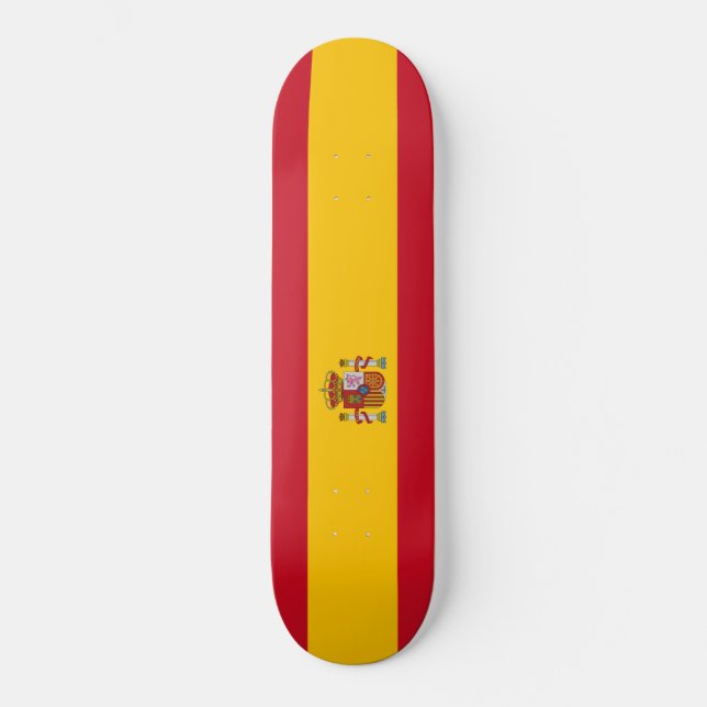 Spanische Flagge (Spanien) Skateboard (Vorderseite)