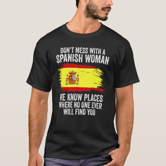 Spanische Flagge Spanien T-Shirt (Vorderseite)