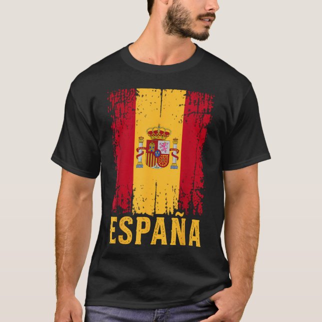 Spanische Flagge Spaniens T-Shirt (Vorderseite)