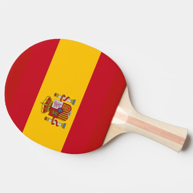 Spanische Flagge Tischtennis Schläger (Seitenansicht)
