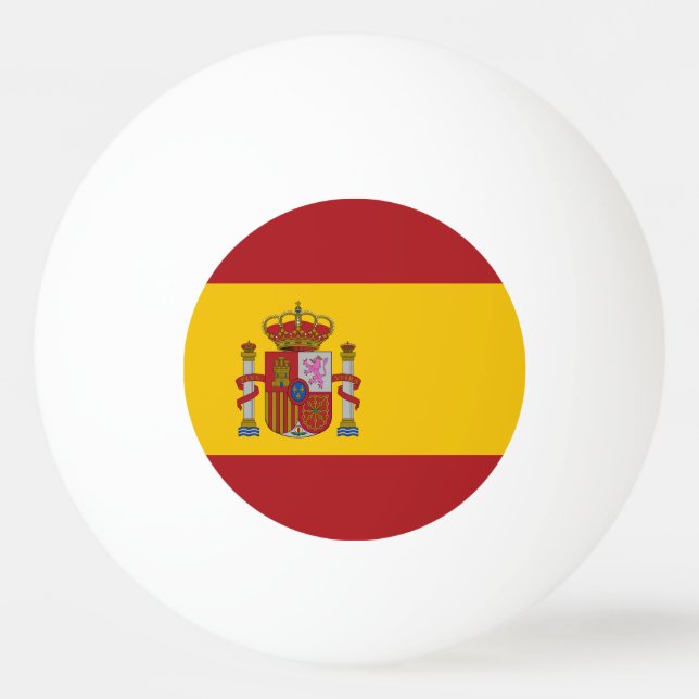 Spanische Flagge Tischtennisball (Vorderseite)