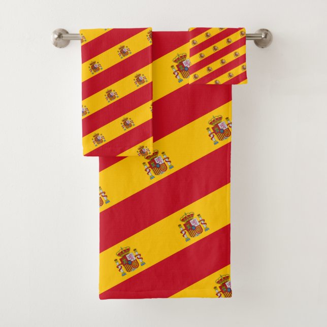 Spanische Flagge und Spanien - Reisen, Urlaub / Sp Badhandtuch Set (Insitu)