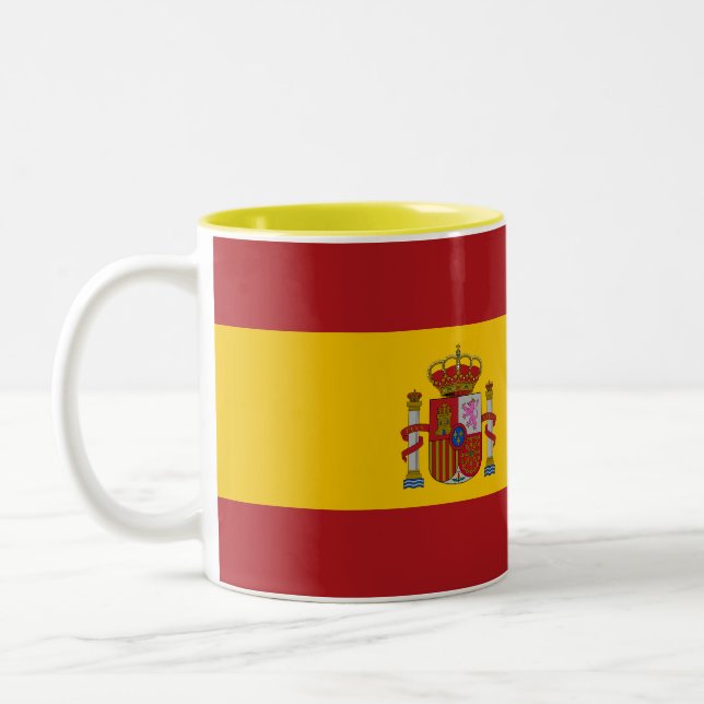 Spanische Flagge Zweifarbige Tasse (Links)