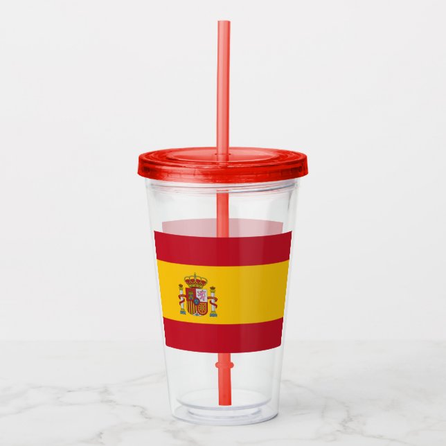 Spanische Flaggentumoren Acryltrinkbecher (Vorderseite)