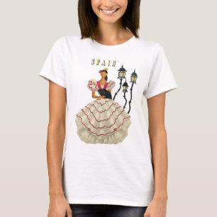 Spanische Flamenco Tänzerin Spanien T-Shirt