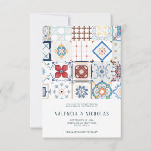 Spanische Fliesen Hochzeit Save-the-Date Save The Date