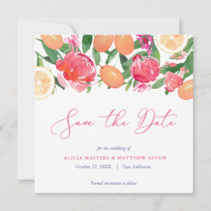 Spanische Fliesen Lebendige Citrus Pink Orange Flo Save The Date