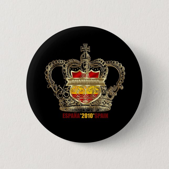 Spanische Fußballkönige Welt Meister 2010 Button (Vorderseite)