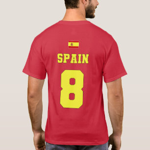 Spanische Fußballnationalmannschaft Nr. 8 T - Shir T-Shirt