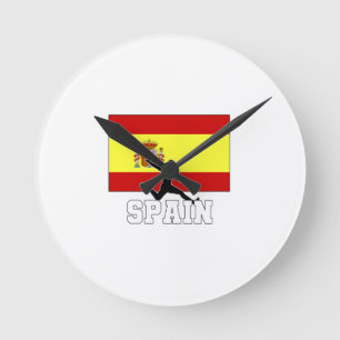 Spanische Fußballnationalmannschaft Runde Wanduhr
