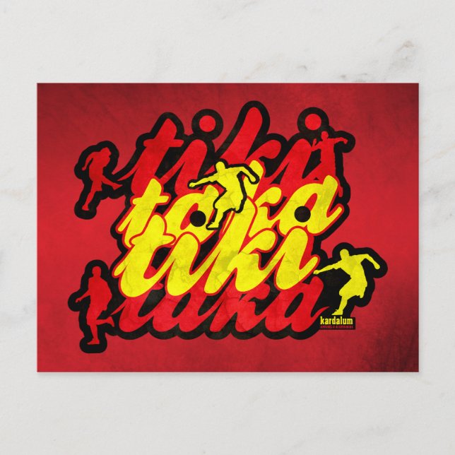 Spanische Fußballrevolution Postkarte (Vorderseite)