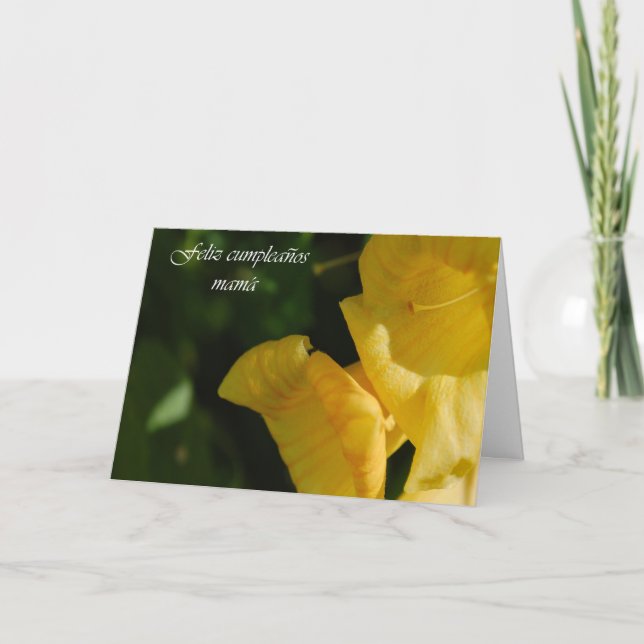 Spanische Geburtstags-Karte für Mama Karte (Vorderseite)