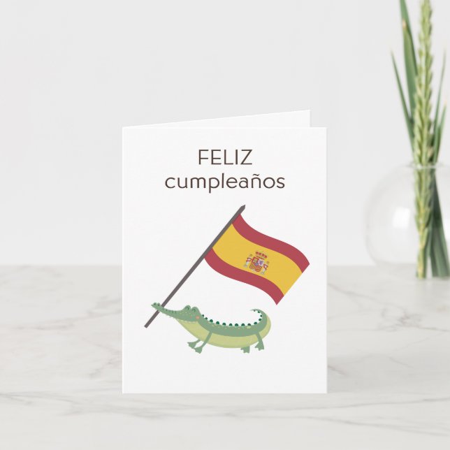 Spanische Geburtstagskarte - feliz cumpleaños Karte (Vorderseite)