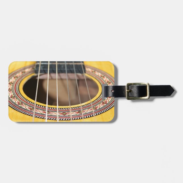 Spanische Gitarre Gepäckanhänger (Vorderseite horizontal)