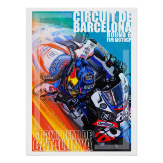 Spanische GP-Poster-Kunst von Murraymoto Poster