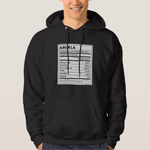 Spanische Großmutter Abuela Nährwertangaben Hoodie