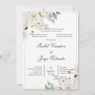 Spanische Grüne Einladung zur Hochzeit