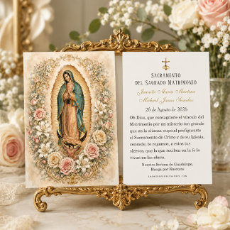 Spanische Guadalupe-Hochzeitsblumen-Gebet 