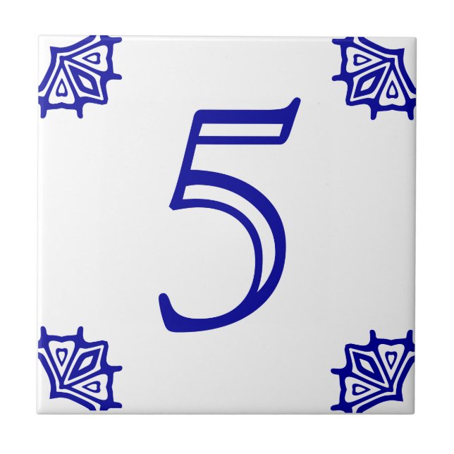 Spanische Hausnummer Tile Fliese (Vorderseite)