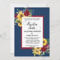 Spanische Hochzeit Burgund Sonnenblume Nuestra Bod