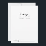 Spanische Hochzeit Hinweiskarte<br><div class="desc">Diese spanische Hochzeitsratenkarte ist ideal für eine moderne Hochzeit. Das einfache und elegante Design zeichnet sich durch klassische und extravagante Schriftzeichen in Schwarz und Weiß aus. Diese Karten sind ideal für Hochzeiten, Brautparty, Babydusche, Graduiertenfest u.v.m. Personalisieren Sie die Karten mit den Namen der Braut und Bräutigam, den Eltern, die Sie...</div>