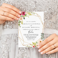 Spanische Hochzeit mit goldener Geometrie