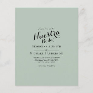 Spanische Hochzeit mit zweisprachiger Boda-Hochzei Flyer
