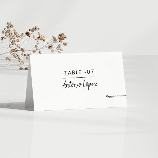 Spanische Hochzeit-Platzkarte mit Speisekarte Tischnummer