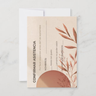Spanische Hochzeit RSVP-Karte Terrakotta-Torbogen Einladung