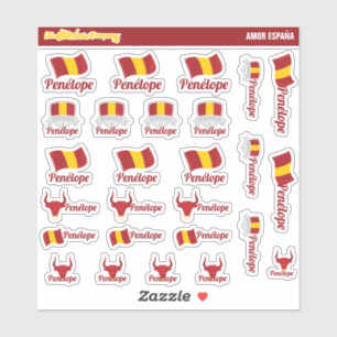 Spanische Individuelle Name Labels Spanien