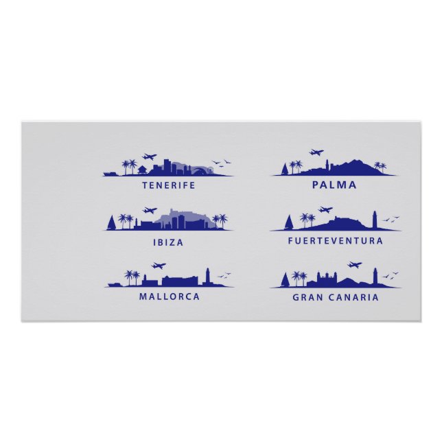 Spanische Inseln Poster (Vorderseite)