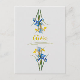 Spanische Iris von Pierre-Joseph Redouté Postkarte