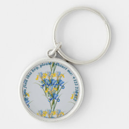 Spanische Iris von Pierre-Joseph Redouté Schlüsselanhänger