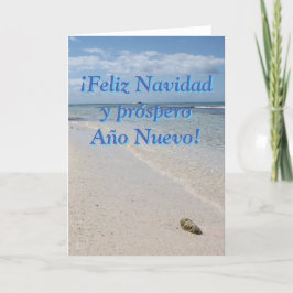 Spanische Isla Saona Karibik Strand Frohe Weihnach Feiertagskarte