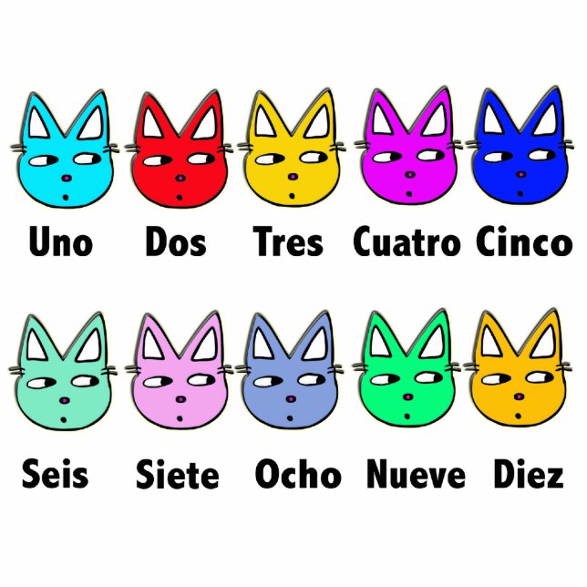 Spanische Katzen Fotoskulptur Ornament (Vorne)