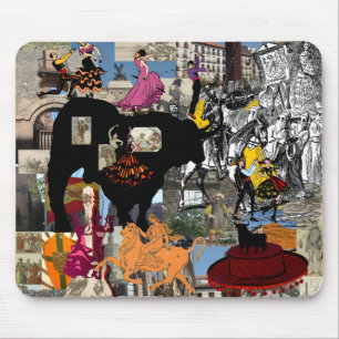 Spanische Kulturgeschenke Spanien-Collage Mousepad