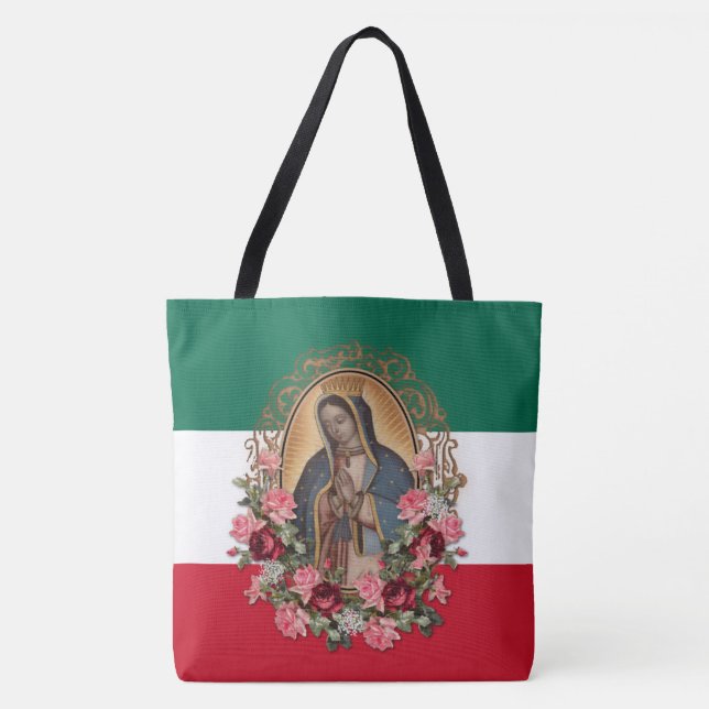Spanische Lady von Guadalupe Mexikanische Flagge R (Vorderseite)