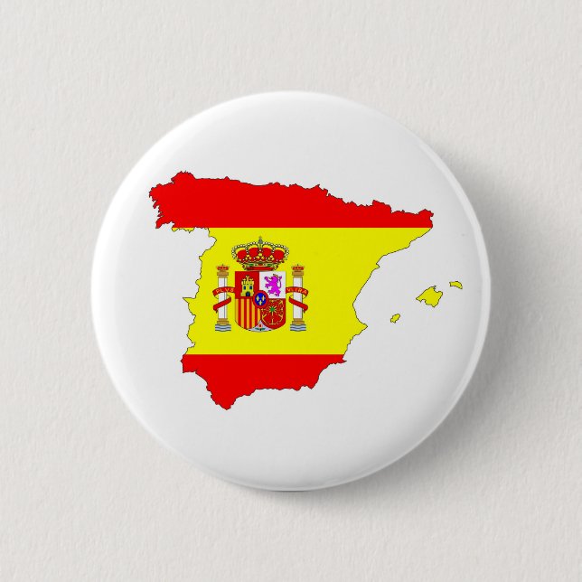 Spanische Landesflaggenform Button (Vorderseite)