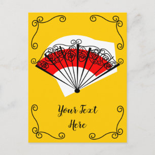 Spanische Lüfterecken Text vertikal Postkarte