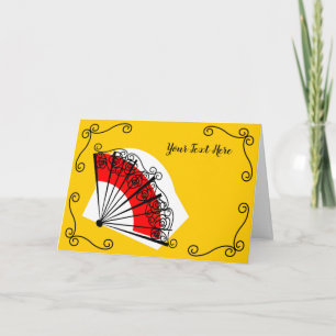 Spanische Lüfterecken Textlandschaft Feiertagskarte