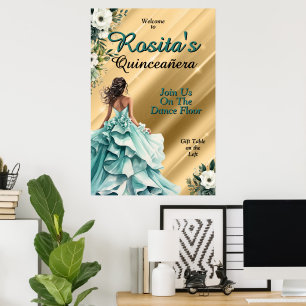 Spanische Mädchen 15. Geburtstag Quinceanera Poster