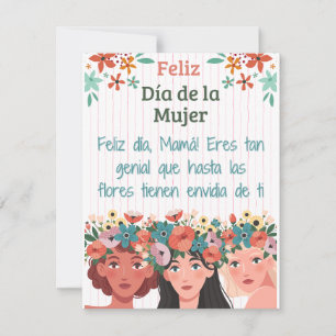 Spanische Mama Happy Women's Day Card Feiertagskarte