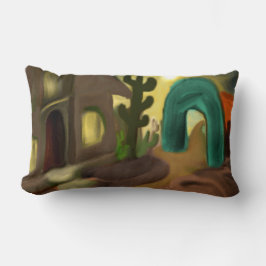 Spanische Mission Südwestliche Abstrakte Kunst Lendenkissen