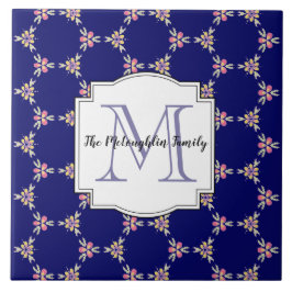 Spanische Mittelmeerart des Familien-Monogramm-| Fliese