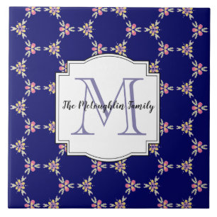 Spanische Mittelmeerart des Familien-Monogramm-  Fliese