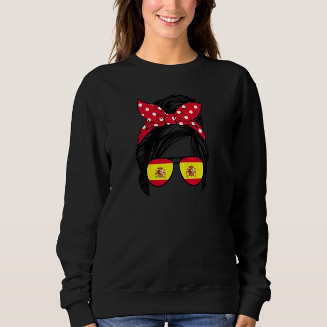 Spanische Mutter Amerikanisch Aufgewachsen Spanisc Sweatshirt (Vorderseite)
