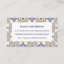 Spanische Navy Yellow Tile Mediterranean Custom V1 Visitenkarte