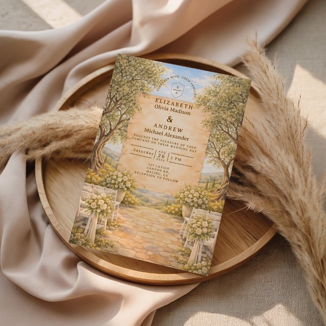 Spanische Olivenhain-Hochzeit Einladung (Von Creator hochgeladen)